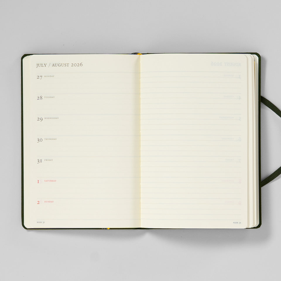 Wochenkalender + Notizen 2026 Monocle