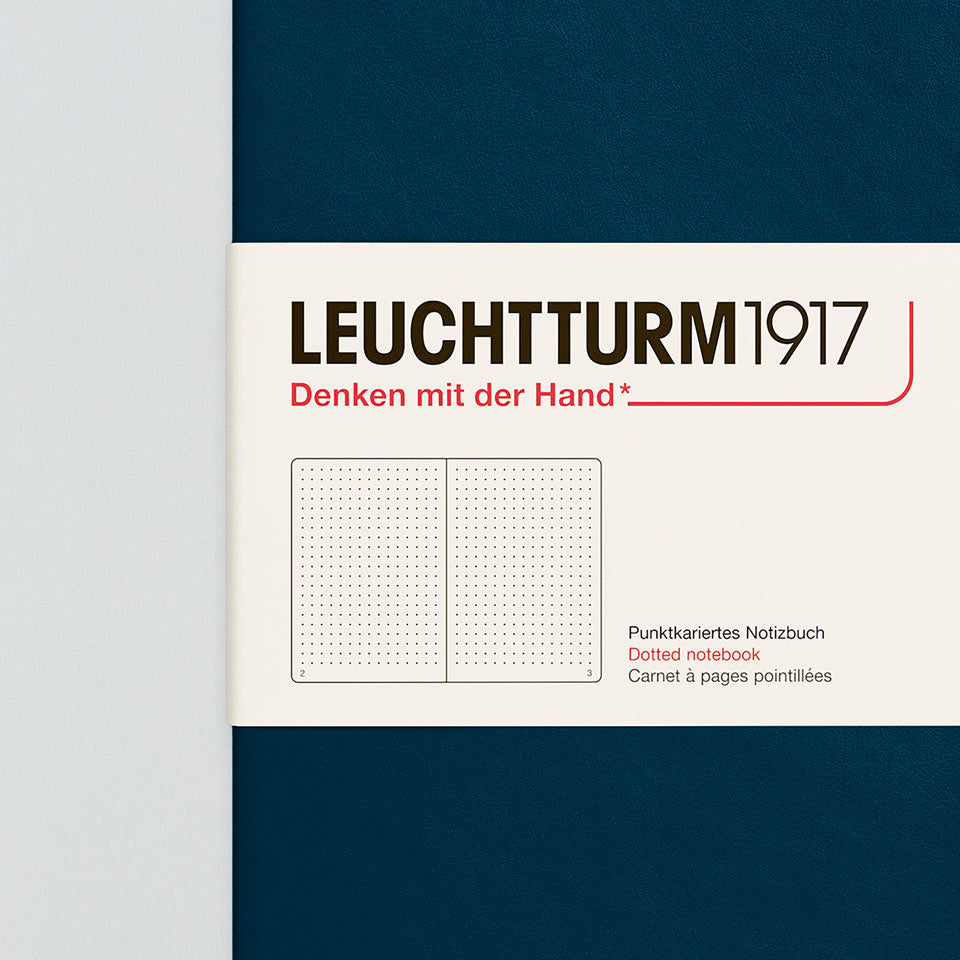 Leuchtturm Notizbuch Medium A5 Hardcover in Deep Sea, gepunktet, Aufsicht #Farbe_Deep Sea