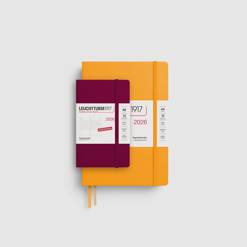 Tageskalender Medium A5 2026 / gepunktet