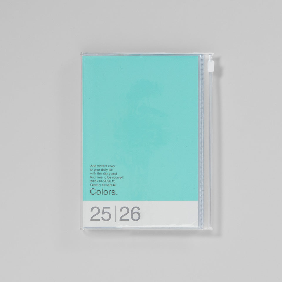 B6 Kalender 2025/26 mit Umschlagtasche Farbe