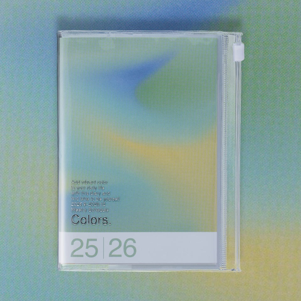 A5 Kalender 2025/26 mit Umschlagtasche Verlauf