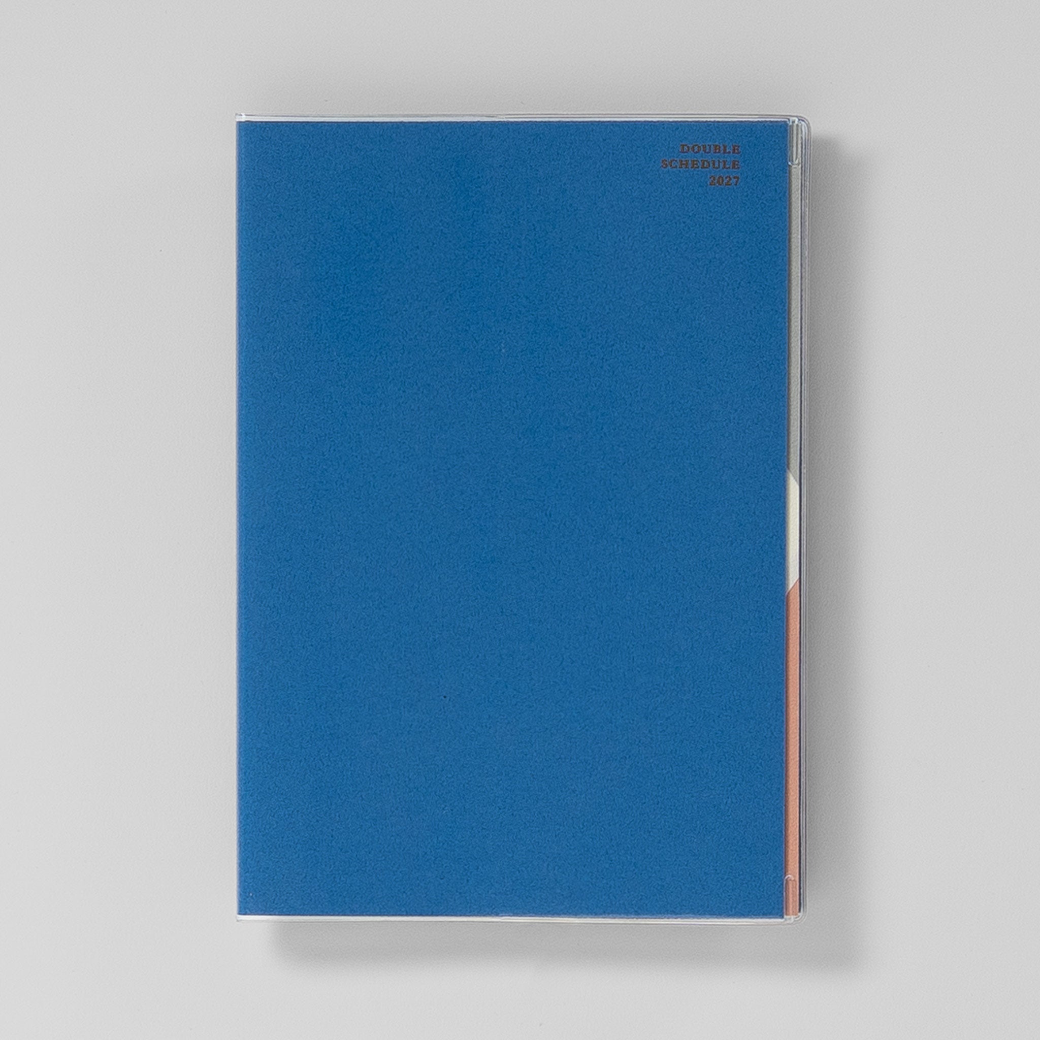 Midori B6 Doppel-Monatsplaner 2027 Blau – Cover freigestellt #Farbe_Blau