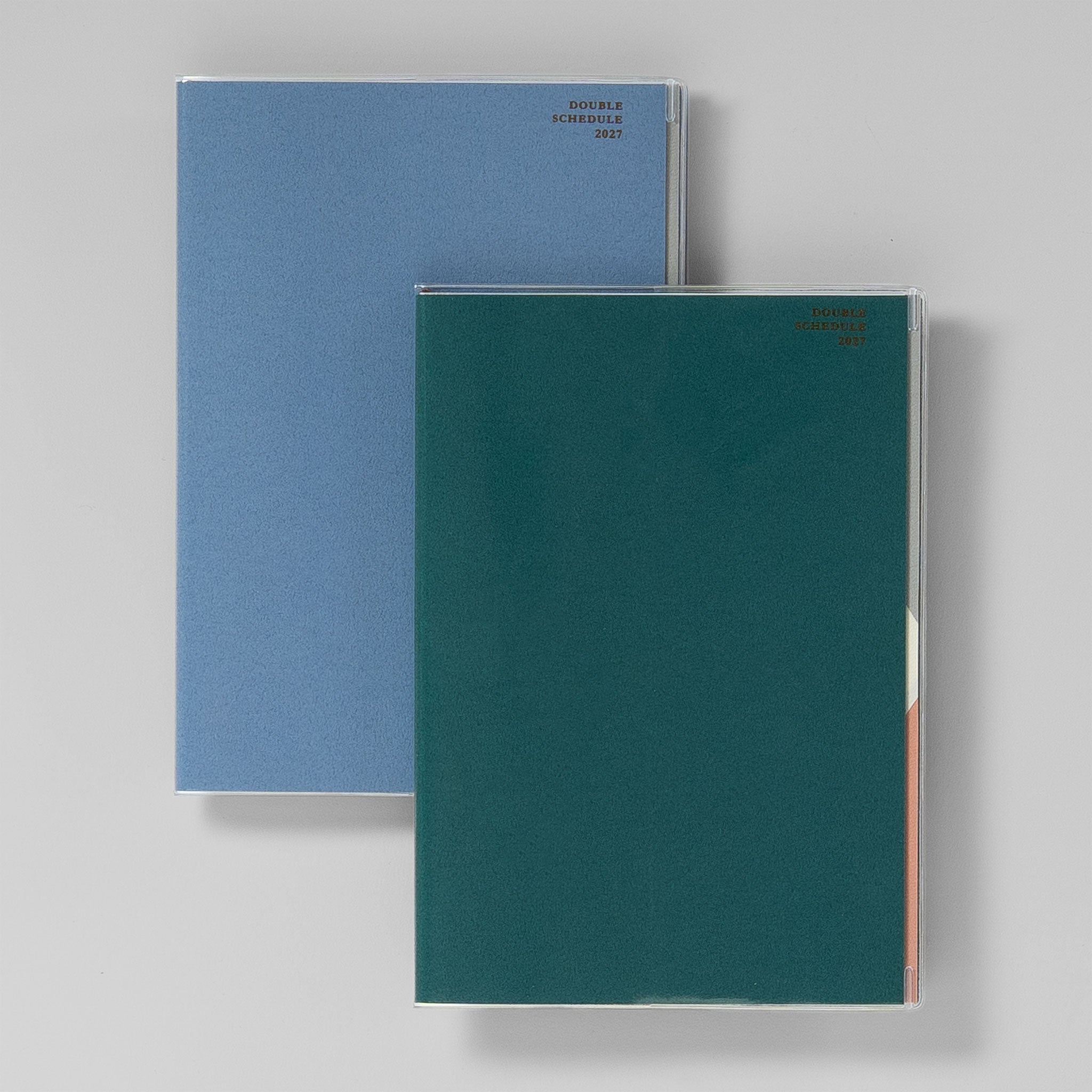Midori B6 Doppelplaner mit Wochen-To-Do 2027 – Blau und Grün im Vergleich