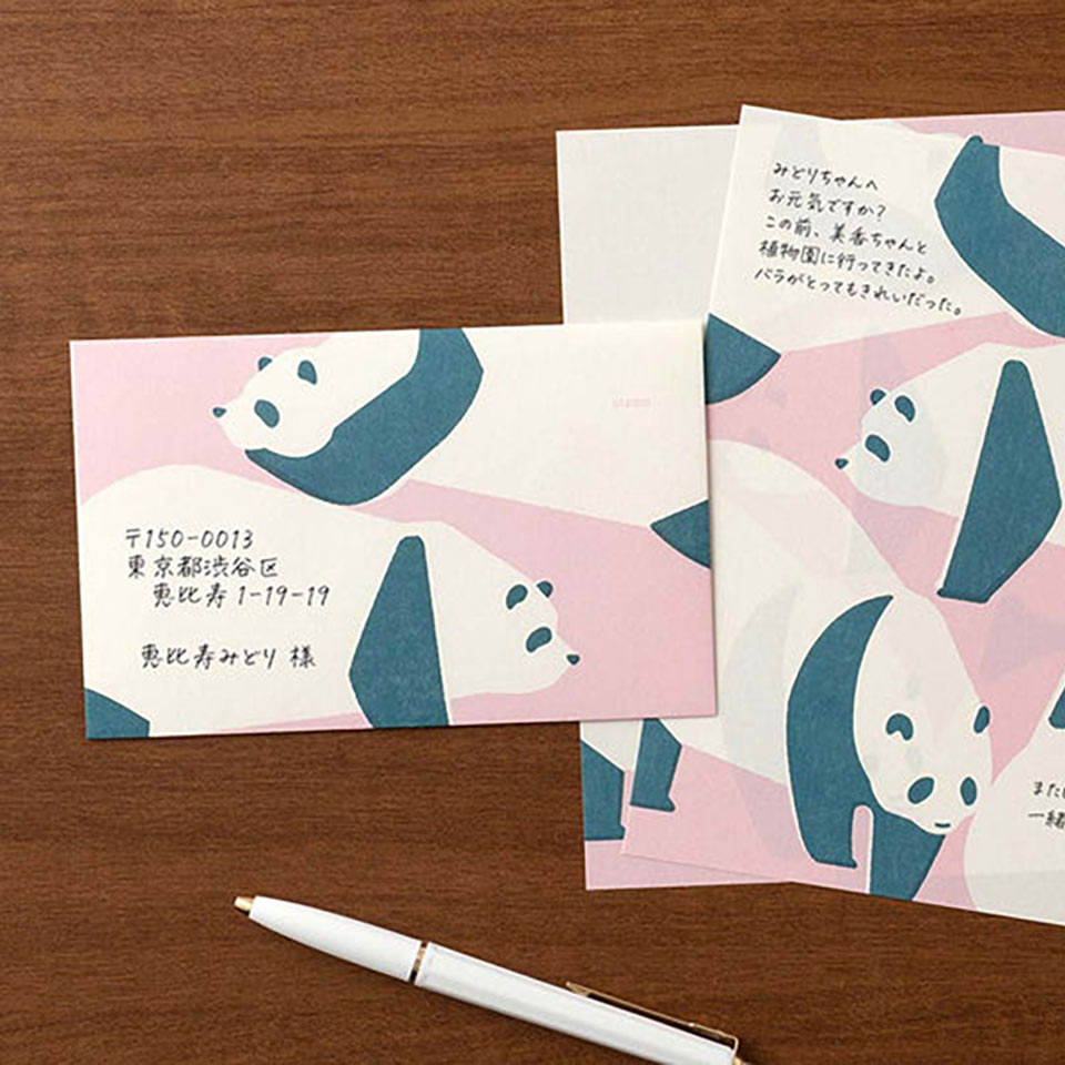 Panda Set Briefpapier mit Umschlägen