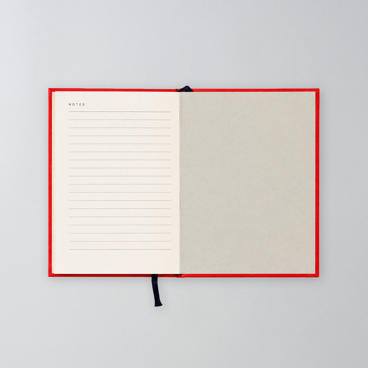 Linierte Notizseite im A6 Journal 2027 für Ideen, Listen und Gedankenkram #Farbe_Rot-Orange