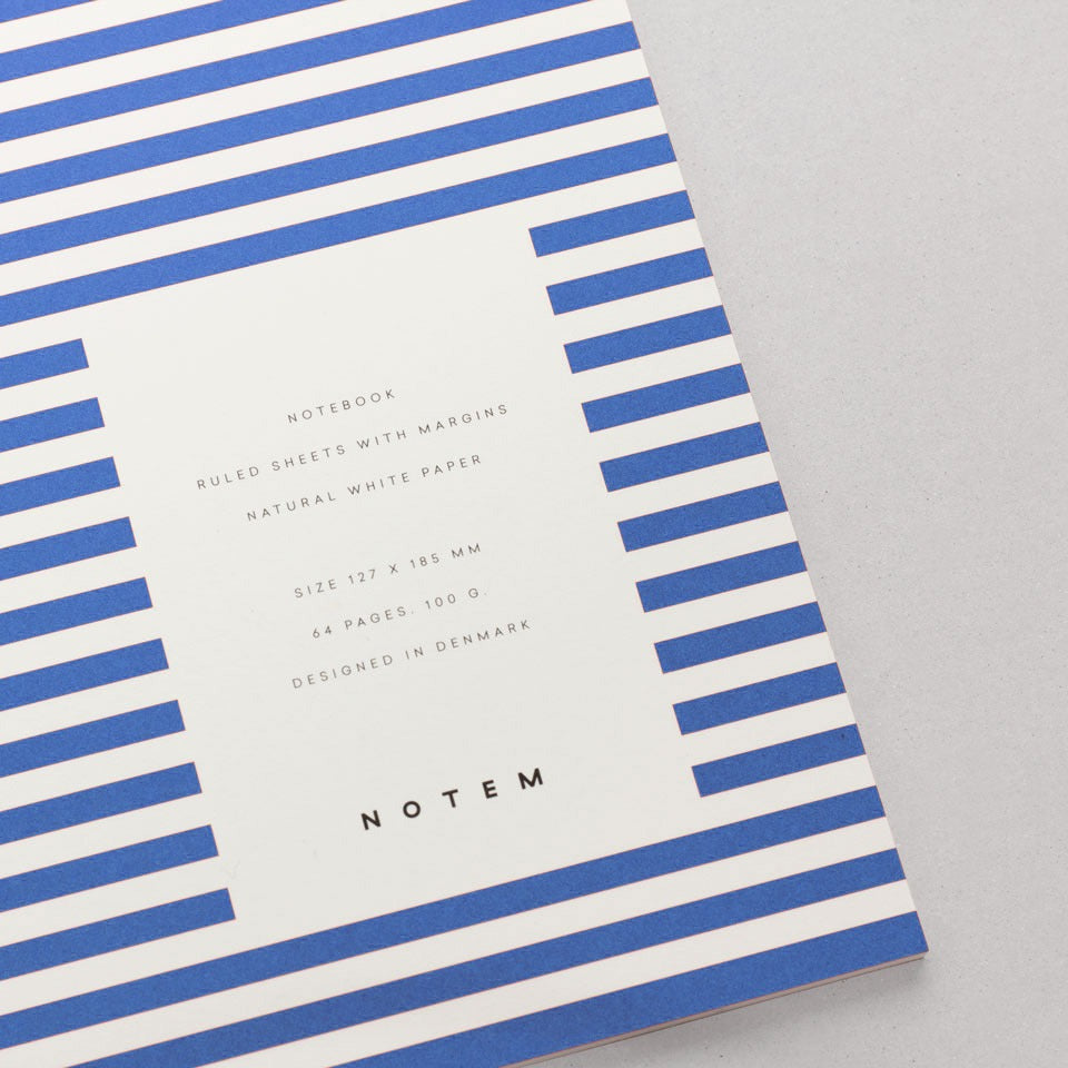 Notizheft blau gestreift Notem / Vita Notebook