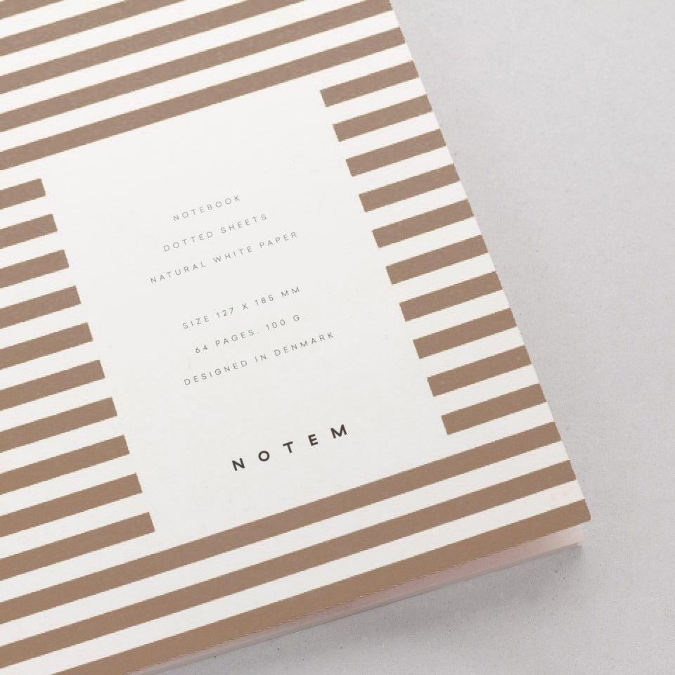 Notizheft braun gestreift Notem / Vita Notebook