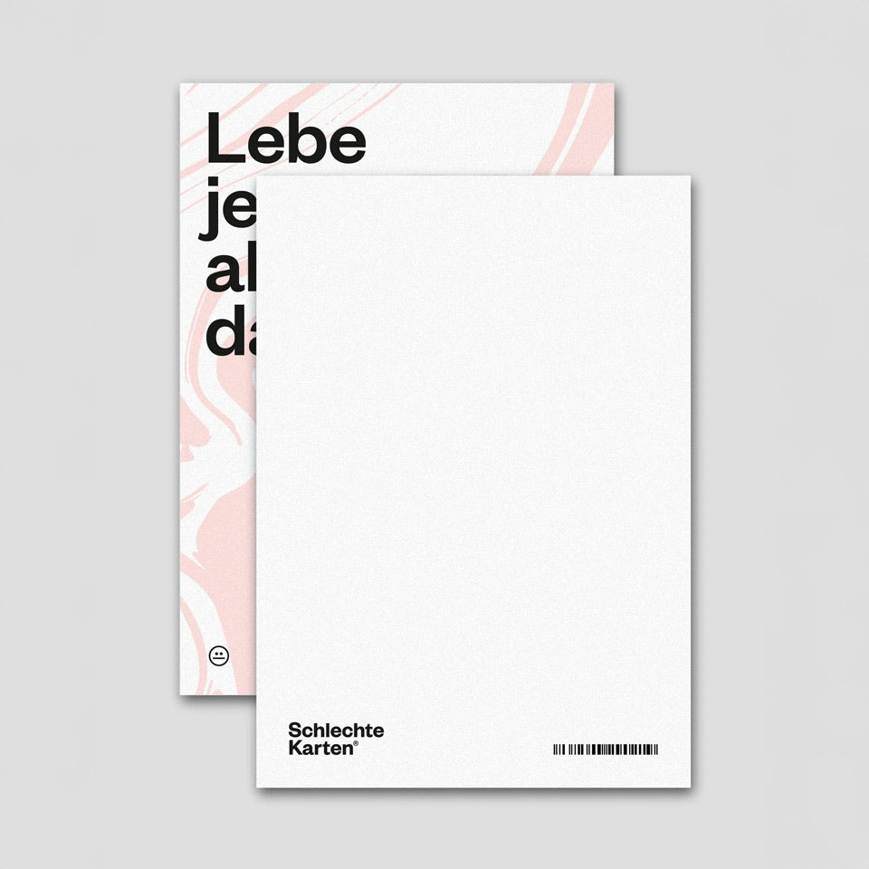 Postkarte Lebe jeden Tag