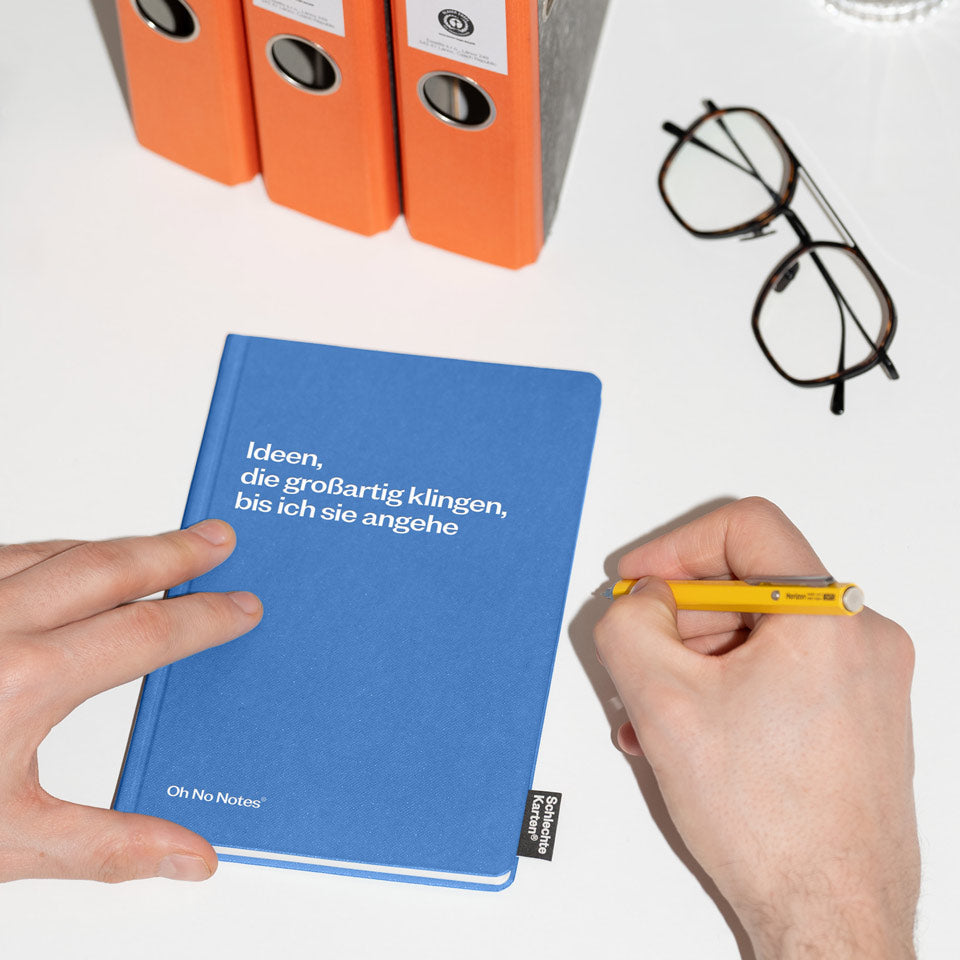 Oh No Notes Notizbuch hellblau / Großartige Ideen
