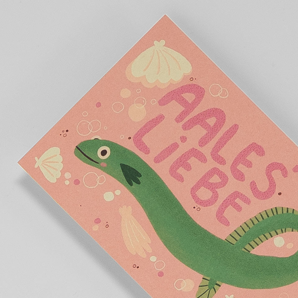 Postkarte Aales Liebe