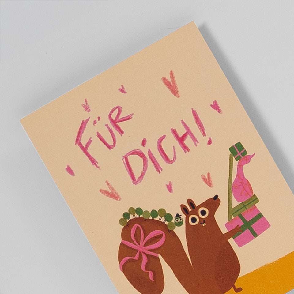 Postkarte Eichhörnchen Für Dich
