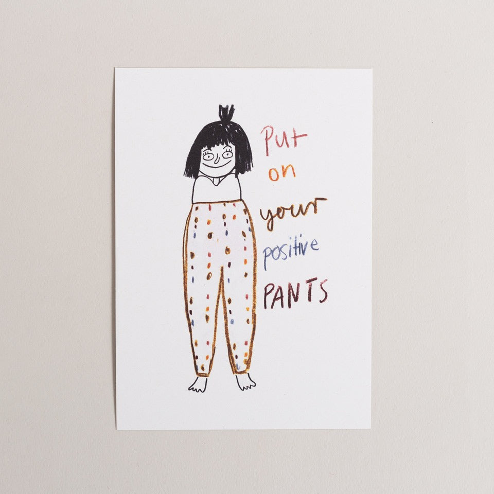 Postkarte Positive Pants