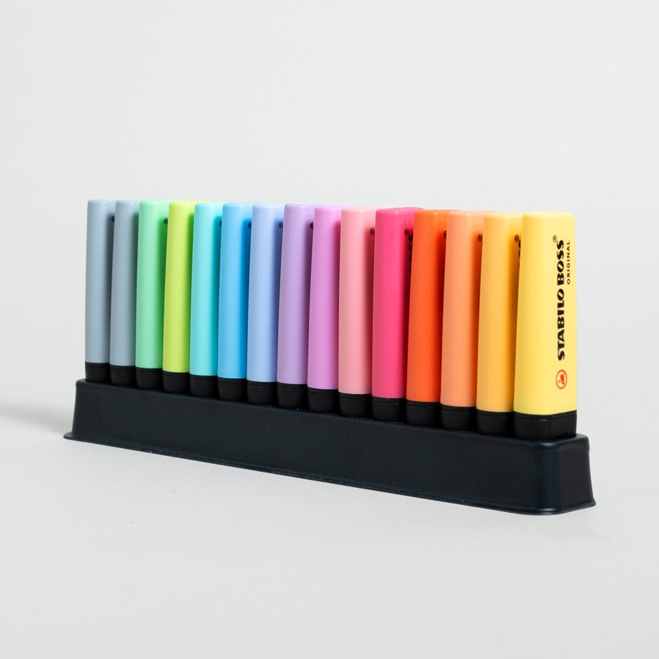 15er Set Textmarker Stabilo pastell