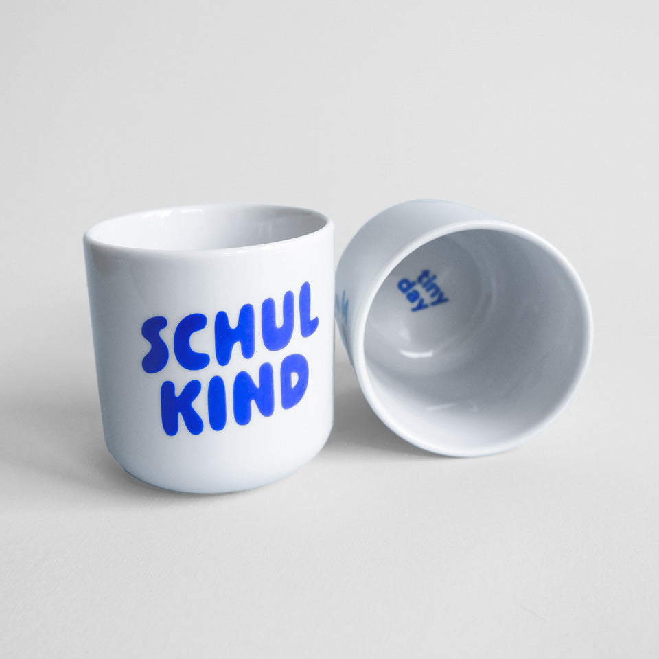 Becher Schulkind blau