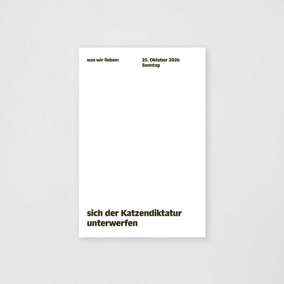 Abreißkalender – Was wir lieben 2026