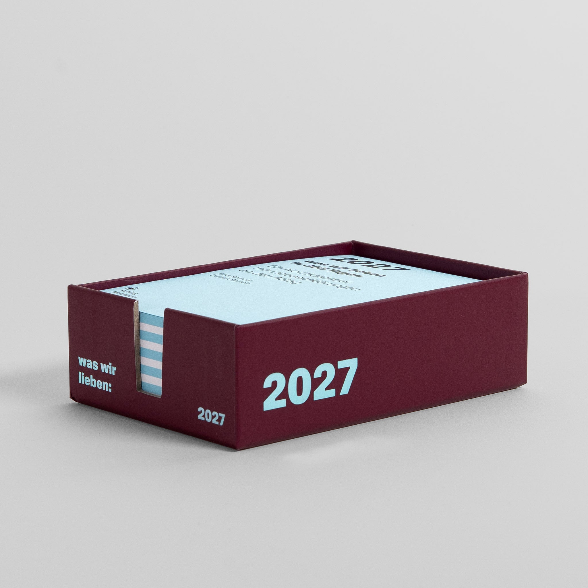 Sammelbox vom Was wir lieben Notizkalender 2027, weitere Ansicht