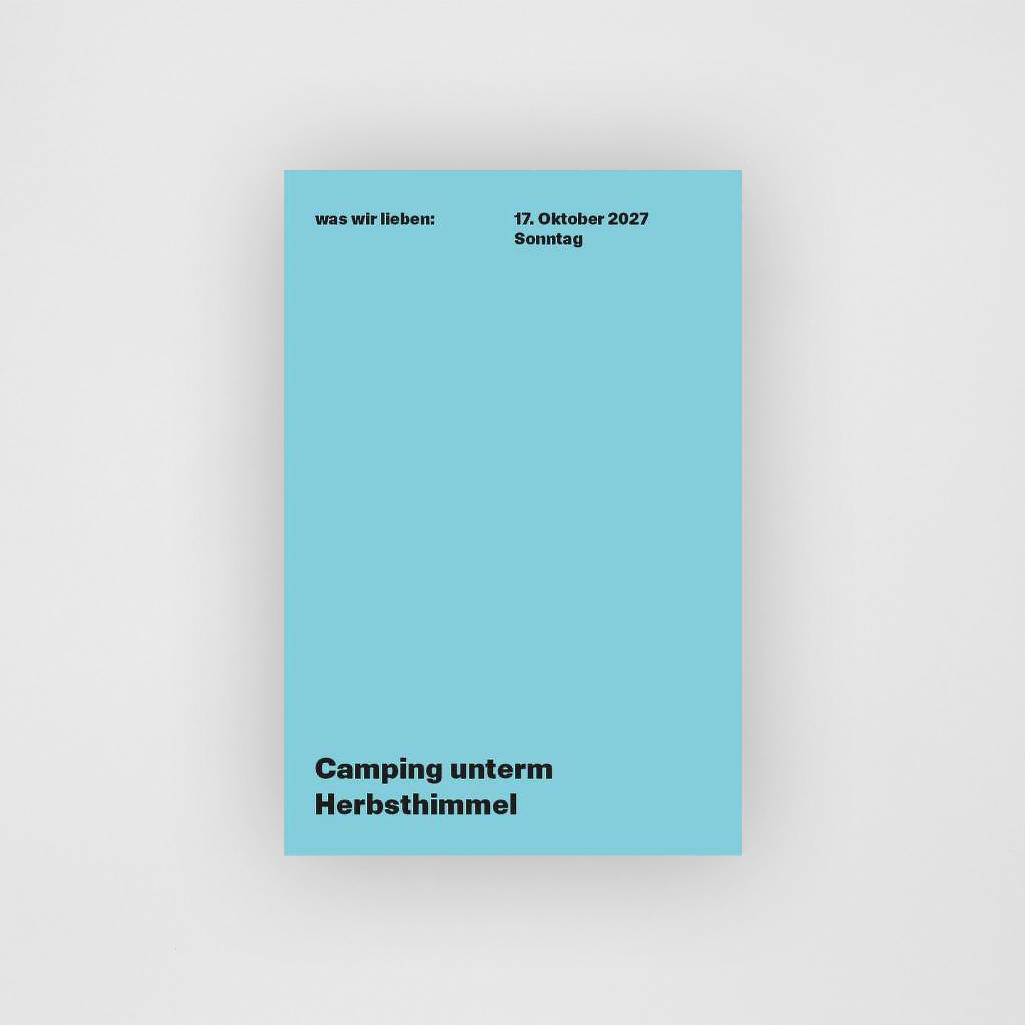 Kalenderblatt November vom Was wir lieben Abreißkalender 2027, hellblaues Papier
