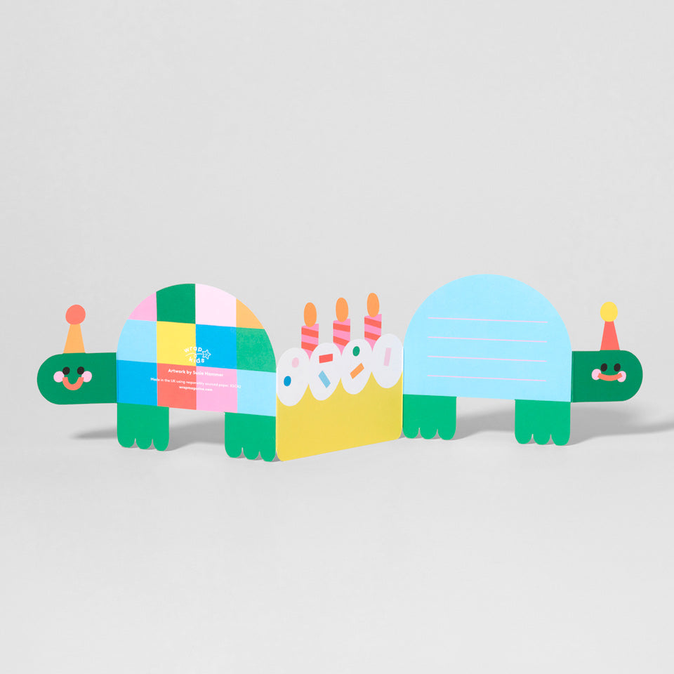 Wrap Geburtstagskarte Schildkröte Leporello – Grußkarten