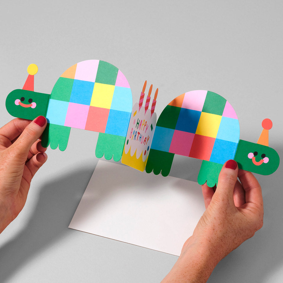 Wrap Geburtstagskarte Schildkröte Leporello – Grußkarten