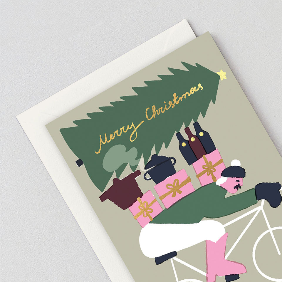 Weihnachtskarte Merry Christmas Biker